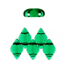Matubo GemDuo Beads 8x5mm Emerald